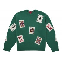Supreme Beaded Cards Sweater Green