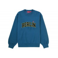 Supreme Berlin Shop Small Box Crewneck Blue