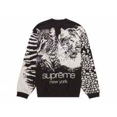 Supreme Big Cats Jacquard L/S Top Black