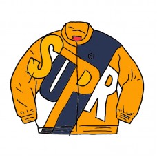 Supreme Big Letter Track Jacket Dark Orange