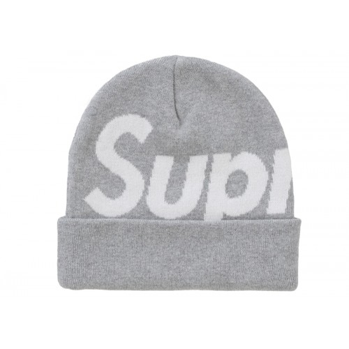 Supreme Big Logo Beanie (FW24) Ash Grey