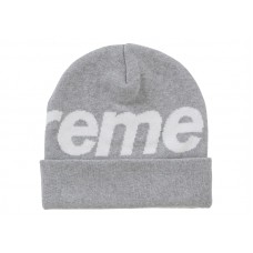 Supreme Big Logo Beanie (FW24) Ash Grey