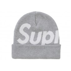 Supreme Big Logo Beanie (FW24) Ash Grey
