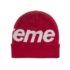 Supreme Big Logo Beanie (FW25) Red