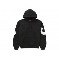 Supreme Big Logo Jacquard Hooded Sweatshirt Black