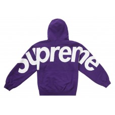 Supreme Big Logo Jacquard Hooded Sweatshirt Purple