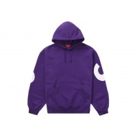 Supreme Big Logo Jacquard Hooded Sweatshirt Purple