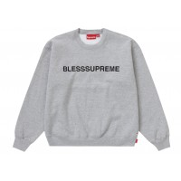 Supreme Bless Crewneck Heather Grey
