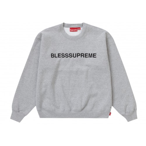 Оригинальный шмот Supreme Bless Crewneck Heather Grey