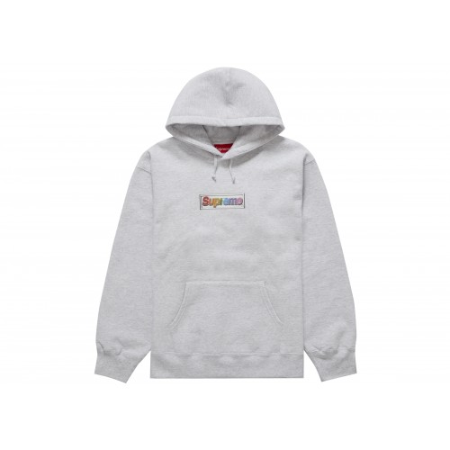 Оригинальный шмот Supreme Bling Box Logo Hooded Sweatshirt Ash Grey