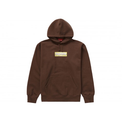 Оригинальный шмот Supreme Bling Box Logo Hooded Sweatshirt Dark Brown