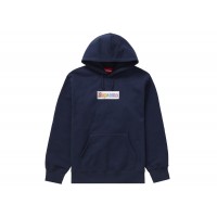 Supreme Bling Box Logo Hooded Sweatshirt Navy