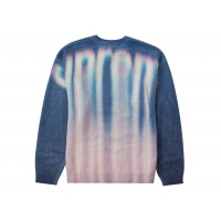 Supreme Blurred Logo Sweater Blue