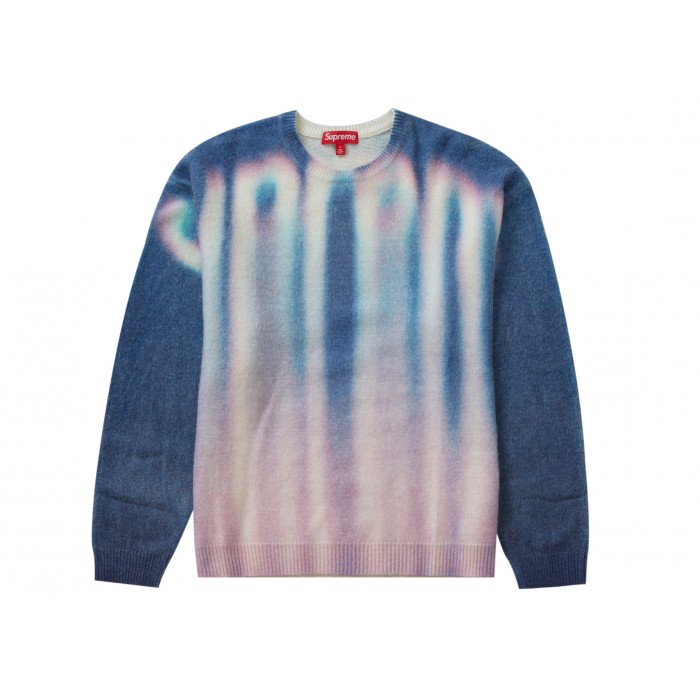 Supreme Blurred Logo Sweater Blue