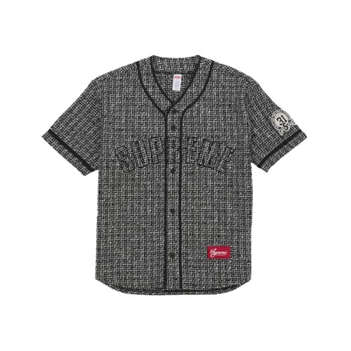 Supreme Boucle Baseball Jersey Black