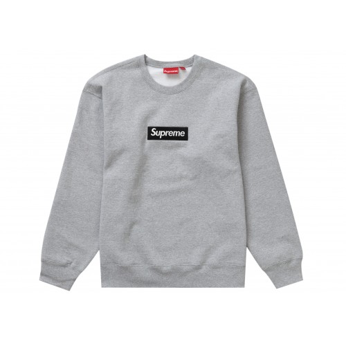 Оригинальный шмот Supreme Box Logo Crewneck (FW22) Heather Grey