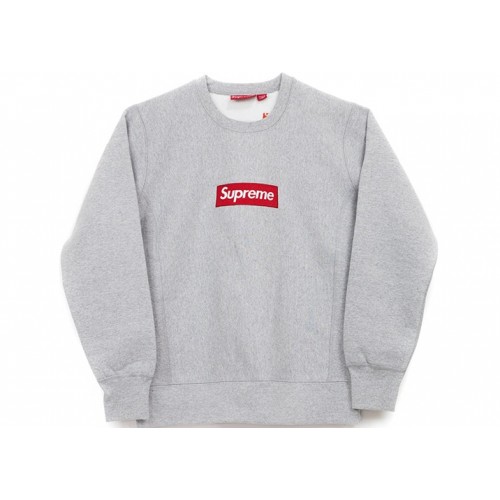 Оригинальный шмот Supreme Box Logo Crewneck (FW15) Heather Grey
