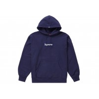 Supreme Box Logo Hooded Sweatshirt (FW21) Washed Navy