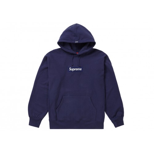 Оригинальный шмот Supreme Box Logo Hooded Sweatshirt (FW21) Washed Navy