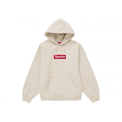 Supreme Box Logo Hooded Sweatshirt (FW24) Stone