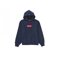 Supreme Box Logo Hooded Sweatshirt (FW24) Navy