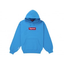 Supreme Box Logo Hooded Sweatshirt (FW25) Cyan