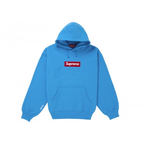 Supreme Box Logo Hooded Sweatshirt (FW25) Cyan