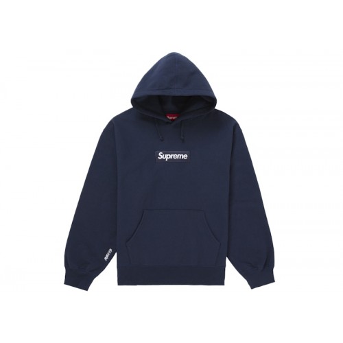 Supreme Box Logo Hooded Sweatshirt (FW25) Navy