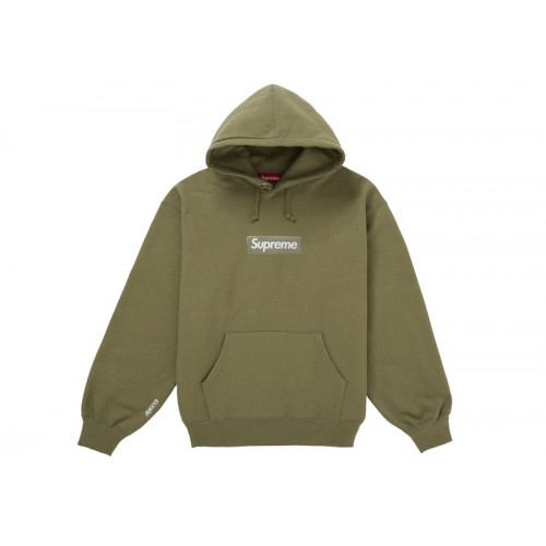 Supreme Box Logo Hooded Sweatshirt (FW25) Light Olive