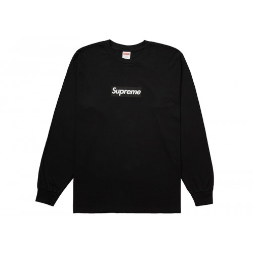 Оригинальный шмот Supreme Box Logo L/S Tee Black