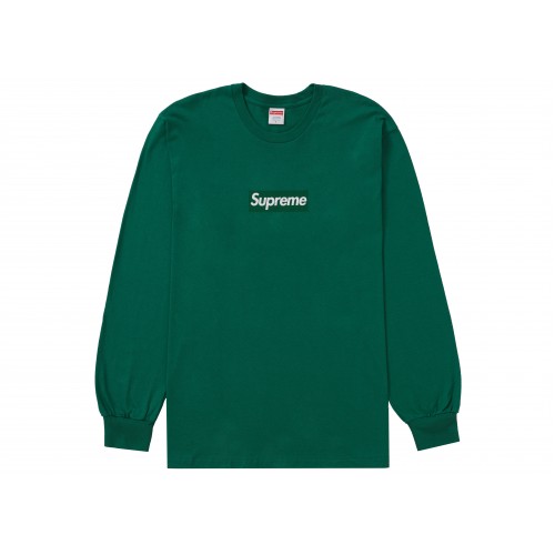 Оригинальный шмот Supreme Box Logo L/S Tee Light Pine
