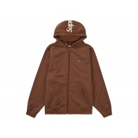 Supreme Brim Zip Up Hooded Sweatshirt Dark Brown