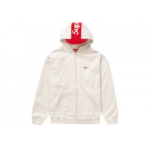 Оригинальный шмот Supreme Brim Zip Up Hooded Sweatshirt Stone