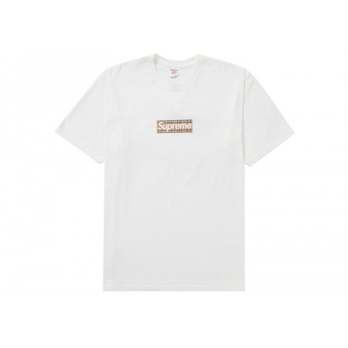 Оригинальный шмот Supreme Burberry Box Logo Tee White