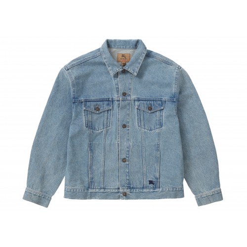 Оригинальный шмот Supreme Burberry Denim Trucker Jacket Washed Blue - 70см