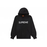 Supreme Capital Hooded Sweatshirt Black