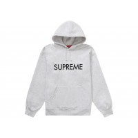 Supreme Capital Hooded Sweatshirt Ash Grey