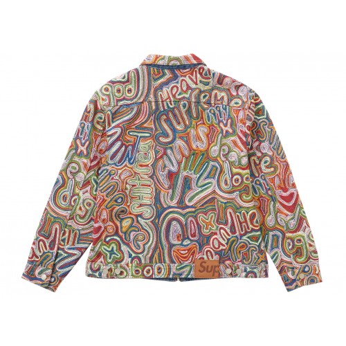 Оригинальный шмот Supreme Chainstitch Denim Jacket Multicolor - 70см