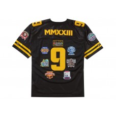 Supreme Championships Embroidered Football Jersey Black