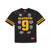 Supreme Championships Embroidered Football Jersey Black