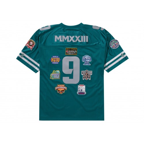 Оригинальный шмот Supreme Championships Embroidered Football Jersey Dark Teal