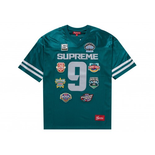 Оригинальный шмот Supreme Championships Embroidered Football Jersey Dark Teal