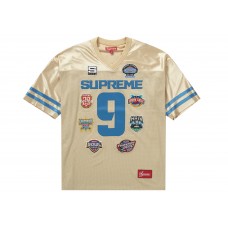 Supreme Championships Embroidered Football Jersey Gold