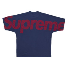 Supreme Checkerboard Intarsia S/S Top Navy