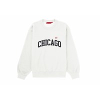 Supreme Chicago Shop Small Box Crewneck White