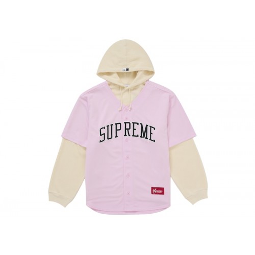 Supreme Chicago White Sox Hooded Baseball Jersey Pink