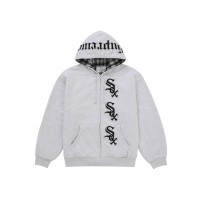 Supreme Chicago White Sox Zip Up Hooded Sweatshirt Grey