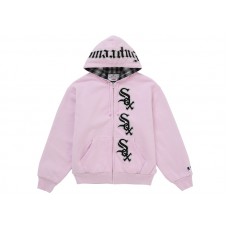 Supreme Chicago White Sox Zip Up Hooded Sweatshirt Light Pink