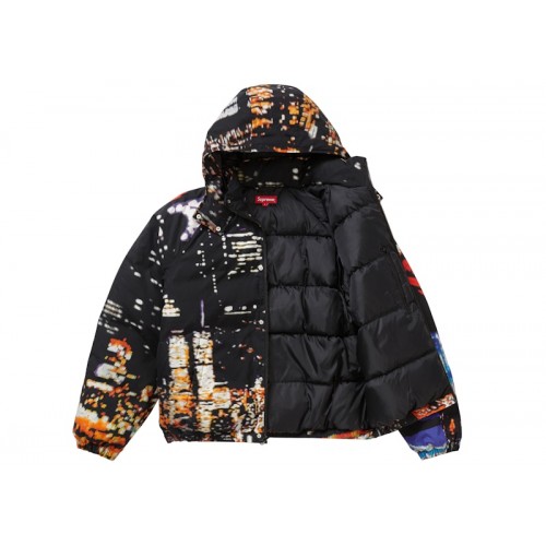Supreme City Lights Puffy Jacket Black
