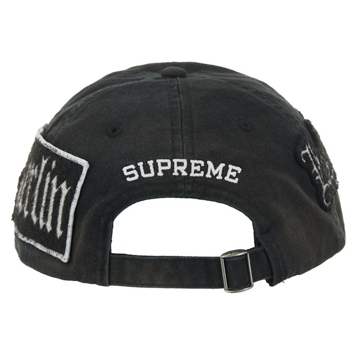 Кепка Supreme City Patches 6-Panel Hat Black Кепка Supreme City Patches 6-Panel Hat Black
